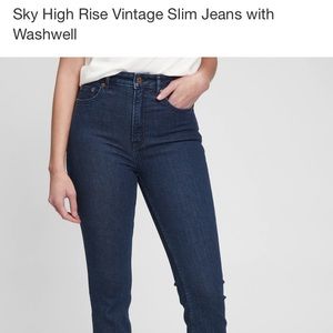 Gap Sky High Rise Vintage Slim Jeans with Washwell